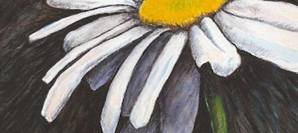 A Gift From Maude (Acrylic on wood, 4 1/2" x 4 /14")